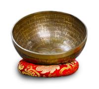Bol chantant bouddhiste sanskrit martelé à la main au Népal pour méditation, yoga, chakra, accessoires de méditation