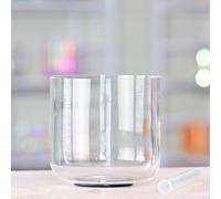 Bol chantant en cristal, Bol chantant Chakra à Quartz de 7 pouces avec percuteur en acrylique et joint torique Multinote ou sans étui(D note,Without case)