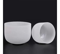 Bol chantant en cristal Bol chantant en cristal de 10 pouces, bols à Quartz blanc, guérison sonore, Yoga, méditation, bol(10E Solar Plexus)