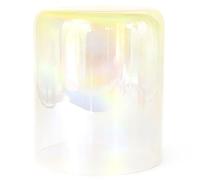 Bol chantant en cristal d'alchimie de 17,8 cm, bol chakra en quartz 432 Hz, jaune dégradé transparent, pour yoga, méditation et guérison par le son, avec bâton en acrylique et joint torique (note Do )