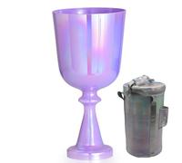 Bol Chantant En Cristal De 15 Cm Avec Manche À Hauteur Parfaite, Avec Marteau De Percussion Et Sac À Dos, For La Méditation, La Guérison Des Chakras, La Sonothérapie Et Le Yoga.(A4 tone,440hz)
