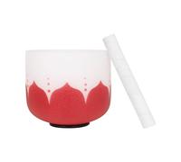 Bol chantant en cristal de 20,3 cm avec maillet en caoutchouc pour la fabrication de musique, la guérison, la méditation, le yoga, la décoration de la maison et du bureau