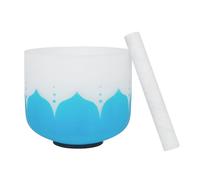 Bol chantant en cristal de 20,3 cm avec maillet en caoutchouc pour la fabrication de musique, la guérison, la méditation, le yoga, la décoration de la maison et du bureau