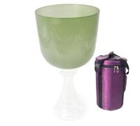 Bol Chantant En Cristal De Méditation De 15 Cm, Design Transparent Et Coloré, Avec Étui De Transport Et Maillet, For La Guérison, La Pleine Conscience, La Méditation, Le Yoga Et Les(E4 tone,440hz)