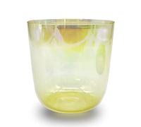 Bol Chantant En Cristal De Quartz Clair De 6 Pouces, For Ajuster L'état Émotionnel, La Guérison Sonore Et La Méditation, Équilibrer Les Chakras Du Corps(Yellow,440Hz)