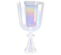 Bol Chantant En Quartz Transparent De 15 Cm Avec Manche, Design Coloré Et Éblouissant, For La Méditation, La Guérison Des Chakras, La Sonothérapie Et Le Yoga, Avec Maillet.(A4 tone,432hz)