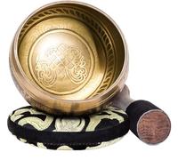 Bol chantant Ensemble de bols chantants Fleur vie unique, utile for la méditation, le yoga, soulagement du stress, prière et pleine conscience(3.5 in Auspicious)