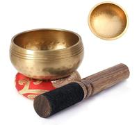 Bol chantant Ensemble de bols chantants, sonores, méditation, uniques, utiles for la, le yoga, soulagement du stress(Red)