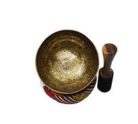 Bol chantant fait à la main avec coussins et maillet, 17,8 cm