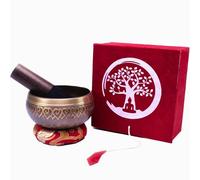 Bol chantant Hātakāma Nēpāla du Népal, forme d'onde chantante, 11 cm, maillet, méditation, thérapie sonore, pleine conscience, coffret en papier Lokta, chant mantra
