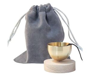 Bol chantant - Outil de méditation pour soulager le stress, bol de méditation, équilibrage des chakras | Petits bols en laiton pour débutants, femmes, relaxation, yoga, chant, pleine conscience