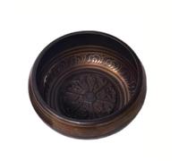 Bol Chantant Tibétain Bol chantant fait main en cuivre de 12 cm, bols sonores Bouddha, musique for méditation, yoga, pleine conscience, ornements for la maison(Style B 12cm)