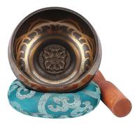 Bol chantant tibétain, bol de méditation de 9,5 cm avec manche en bois - Petit