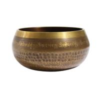 Bol chantant tibétain, bol sonore, méditation yoga, sanskrit, carillon en cuivre for la relaxation(13.4cm)