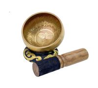 Bol Chantant Tibétain Ensemble de bols chantants Fleur vie unique, utile for la méditation, le yoga, soulagement du stress, prière et pleine conscience(Gold Eye)