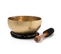 Bol chantant tibétain, env. 300 g, pour la méditation, le yoga, la pleine conscience, avec maillet/coussin, forgé à la main, commerce équitable du Népal