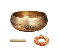 Bol chantant tibétain pour yoga pleine conscience avec bâton en bois et coussin