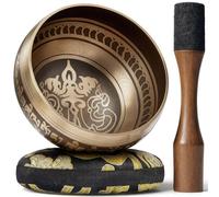 Bol Chantant Tibétain Silent Mind - Anti-stress Authentique, Facile à Utiliser, Sonorité Apaisante, Fabriqué à la Main dans l’Himalaya, Parfait comme Idée Cadeau pour la Sophrologie et la Méditation