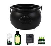 Bol chaudron | Bouteille de décoration d'Halloween | Pot à bulles noir effrayant fournitures de vacances décoration de fête accessoires de maison hantée pour entrée, table, cuisine intérieure