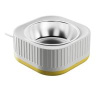 Bol Chauffant pour Garder l'eau Chaude pour Les Bols extérieurs à Fourrure et durables, Parfaits pour Le Temps Froid, antidérapants et Anti-éclaboussures, réchauffement (Yellow, 15.8x7.5cm)