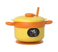 Bol Chauffe-Plats Ergonomique sans Fil en Acier Inoxydable avec température réglable pour Un Usage Domestique ou des Voyages en Plein air Bol de contrôle Intelligent de la température