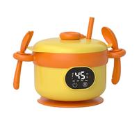 Bol Chauffe-Plats Ergonomique sans Fil en Acier Inoxydable avec température réglable pour Un Usage Domestique ou des Voyages en Plein air Bol de Chargement Portable