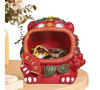 Bol clé pour la table d'entrée, bol de porte-clés - Organisateur d'entrée de plateau décoratif - Organisateur de bijoux de forme de lion chanceux pour le salon, chambre, vanité, cuisine, pièce maîtres
