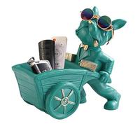 Bol clé pour Table d'entrée, Mignon Bol clé | Résine Entrée Table DÉCOR DIGN DIRDRES CONTAREAUX,Adorable Chien créatif tirant Un décor de Table d'entrée de Conception de Panier pour Le Bureau