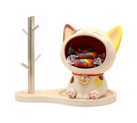 Bol Clé Statue Chat Debout Sculpture Figurine