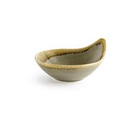 Olympia Bol Kiln 100 mm/70 ml – Porcelaine couleur mousse, bords peints à la main – Lot de 12