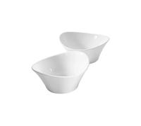 Bol coupelle ovale en Porcelaine blanche 16 cm - Les 2 SC