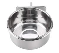Bol d'alimentation de Perroquet, Accessoire de Cage d'oiseau de mangeoire d'eau en Acier Inoxydable de Perroquet Perroquet(S)