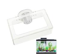 Bol d'alimentation du poisson, plateau d'alimentation du poisson - Plat d'alimentation en aquarium sans glissement avec tasserie sous-traitance | Supplies en aquarium en acrylique, porte-aliments en r