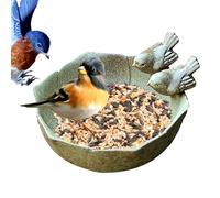Bol d'alimentation en Céramique - Décorations De Jardin en Plein Air pour Récipient Alimentaire | Ornements De Porte-Nourriture pour Terrasse, Porche, Allée, Cour, Jardins Commémoratifs, Étangs, Lacs