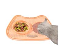 Bol d'alimentation pour Chats - Tapis de Ventouse à Manger Lent, Bol interactif pour Chats avec Une d'alimentation Lente antichocarchage Puzzle interactif Lick Pad Treat Dispentier Aliments se