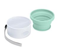 Bol d'alimentation pour chien, bol de nourriture pour chiens, Conteneur de collations pour animaux de compagnie avec support de sac à déjections pour l'extérieur, Bol d'eau extérieur pour animaux de c