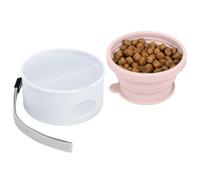 Bol d'alimentation pour chien, bol de nourriture pour chiens,Conteneur pliable pour friandises pour animaux de compagnie avec support de sac à déchets | Conteneur de stockage de nourriture pour animau