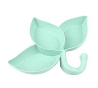 Bol d'alimentation pour hamster, bol de nourriture pour hamster | Bol de nourriture pour chinchillas en forme de feuilles à 3 grilles - Bol d'eau pour aliments, bol pour animaux PE