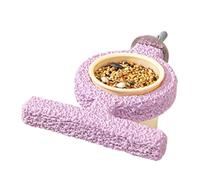 Bol d'alimentation pour perroquets - Assiette montée en cage de 10 cm, tasse pour cintre intégré, station de nourriture stable pour Conure, perruche, canari, inséparable, cacatoès, volière, accessoire