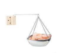 Bol d'aromathérapie en acier inoxydable avec bras oscillant réglable, pour chauffage traditionnel et infrarouge, diffuseur à suspendre en épicéa et métal