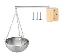 Bol d'arômes pour sauna, 12 cm, en acier inoxydable, avec accessoires pour spa, sauna, évaporateur, bol à suspendre, tasse en acier inoxydable, bol d'arôme, tasse d'huile essentielle, sauna