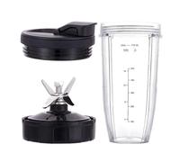 Bol de 710 ml et lame d'extraction à 7 ailettes - Pièces de rechange compatibles avec le blender Nutri Ninja Auto IQ BN801/SS101/BL480-30 B