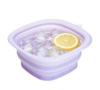 Bol de bain à glace pour le visage - Outil de soins de la peau pliable - Bol à glace pliable - Pour voyage, camping, dortoir, camping-car, spa, centre de beauté pour hommes et femmes