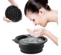Bol de bain à glace pour visage - 26 × 23 × 10 cm - Pliable - Avec moule à glace inférieur - En silicone - Résistant à la température de -60 ~ 200 °C - Pour compresses de glace, nettoyage du visage