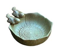 Bol de bain d'oiseaux en céramique - plateau d'alimentation extérieur artisanal, bassin de jardin décoratif pour papillons papillons | eau de faune de grue