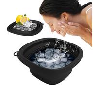 Bol de bain glacé pour le visage | Bol de bain glacé pliable en silicone réutilisable avec plateau intégré pour le quotidien à la maison le matin
