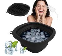 Bol de bain glacé pour le visage - Bol plongeant froid | Outil de beauté portable pliable, accessoire de spa réutilisable avec plateau intégré pour les soins quotidiens du matin, les soins à domicile