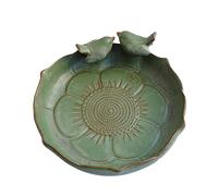 Bol de Bain ou mangeoire en céramique pour Oiseaux Sauvages Vert Clair