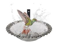Bol de bain pour oiseaux, Bol de bain pour oiseaux avec support d'arbre pour une utilisation en extérieur - 23 cm Résistant aux intempéries Bassin d'eau en forme de pour une utilisation dans le