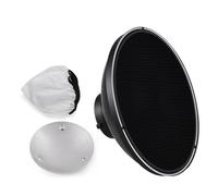 Bol de beauté standard avec diffuseur blanc en nid d'abeille, réflecteur central, support Bowens pour studio de portrait, photographie stroboscopique